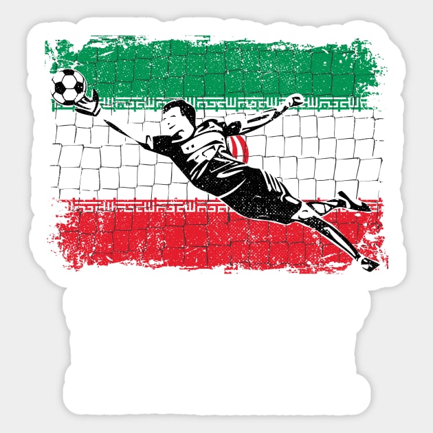 Iran Soccer Goalie Goal Keeper Shirt Sticker by zeno27